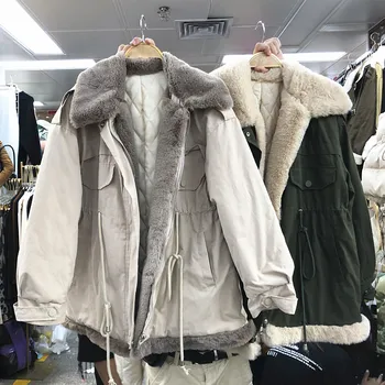 

New Autumn Winter All-match Loose Female Wadded Jackets Casual Students Cotton-padded Coat Feminine Thick Parkas