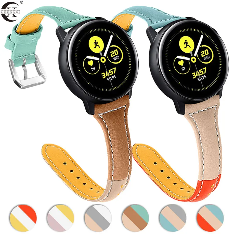 22 мм ремешок для часов с кожаными ремешками Samsung Galaxy Watch 46 Gear S3 Huawei GT 2 Смарт часы