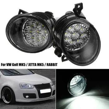 

Pair 9 LED Car White Bright Fog Light Lamp Left and Right for VW GOLF MK5 JETTA