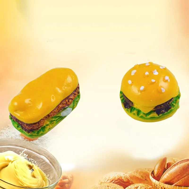 

Simulation Burger Scale Hamburger Resin Food Play Resin Miniature Fake Food Accessory Kitchen Living Room Micro Landscape