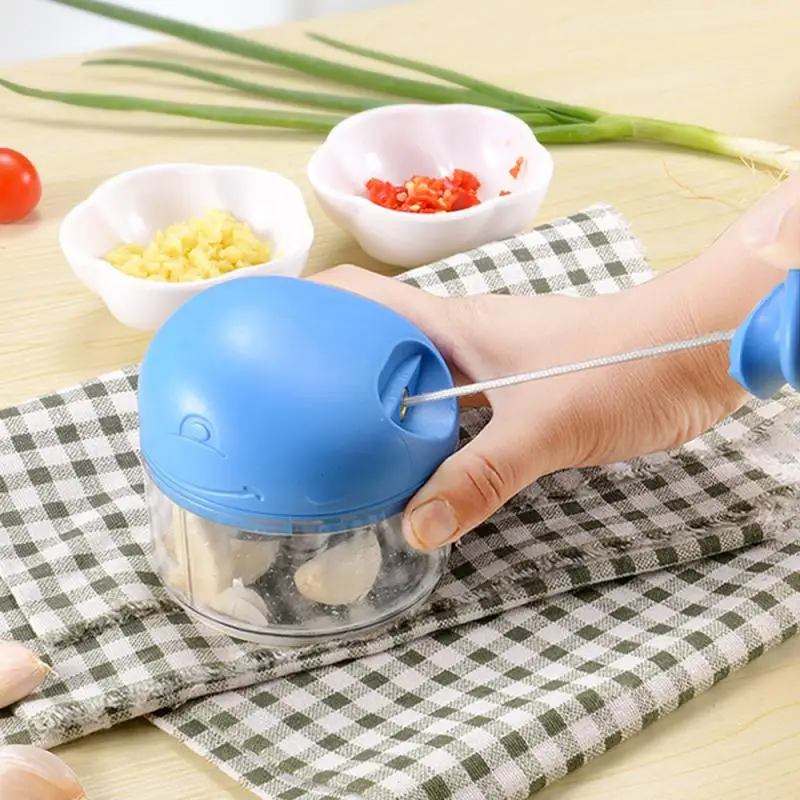Mini Hand-pulled Plastic Garlic Press Pound Food Processor Mixer Blender Chopper Grinder Kitchen Accessories | Дом и сад