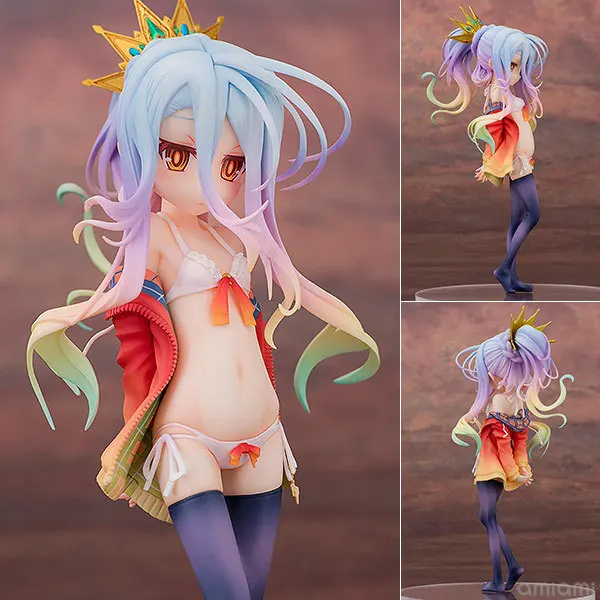 

Anime Figure 22CM No Game No Life Aquamarine Shiro Bikini Ver. PVC Figure Collectible Model Toy Brinquedos Doll B19