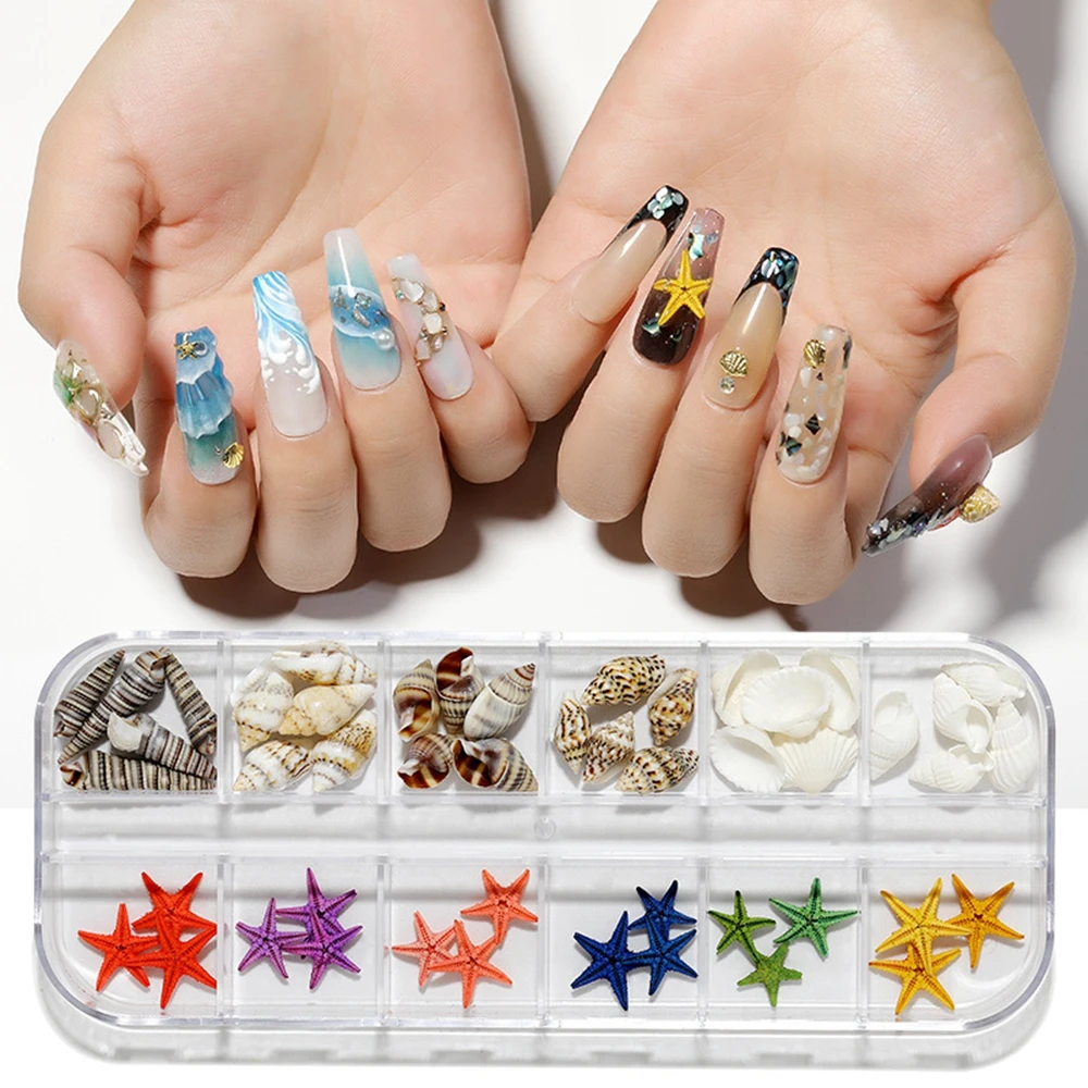 Natural Starfish Nail Decoration Conch Ocean Wind Irregular Slices Shells  Rhinestone Nail Art Accessories Manicure Tools|Rhinestones & Decorations| -  AliExpress
