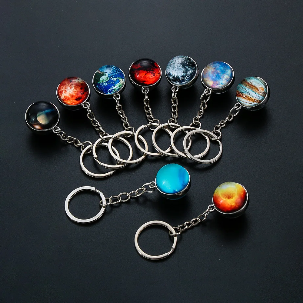 Us 05 22 Offsolar System Planet Keyring Galaxy Nebula Space Keychain Moon Earth Sun Mars Keychain Key Ring Women Backpack Gift On Aliexpress