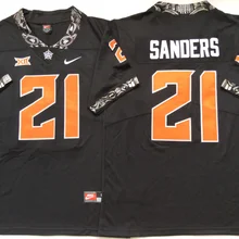 Новинка Высокое качество Все сшитые Oklahoma Cowboys#21 SANDERS Джерси