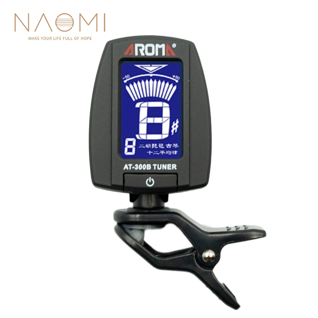 NAOMI Guitar Tuner Aroma AT-300B Portable Clip-on Electric LCD Digital Parts Accessories New | Спорт и развлечения