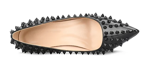 Новые женские туфли-лодочки обувь на высоком каблуке 10 см с острым носком дизайнерская обувь с заклепками Свадебная обувь женская обувь на каблуке B-0045 - Цвет: black 8cm heel