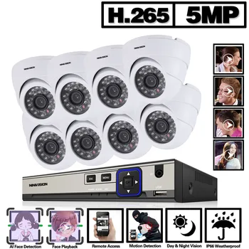 

Home CCTV Camera Security System Kit NVR Outdoor 8ch CCTV Video Surveillance Cameras System 5mp Poe Hd Ip Camera Set Waterproof