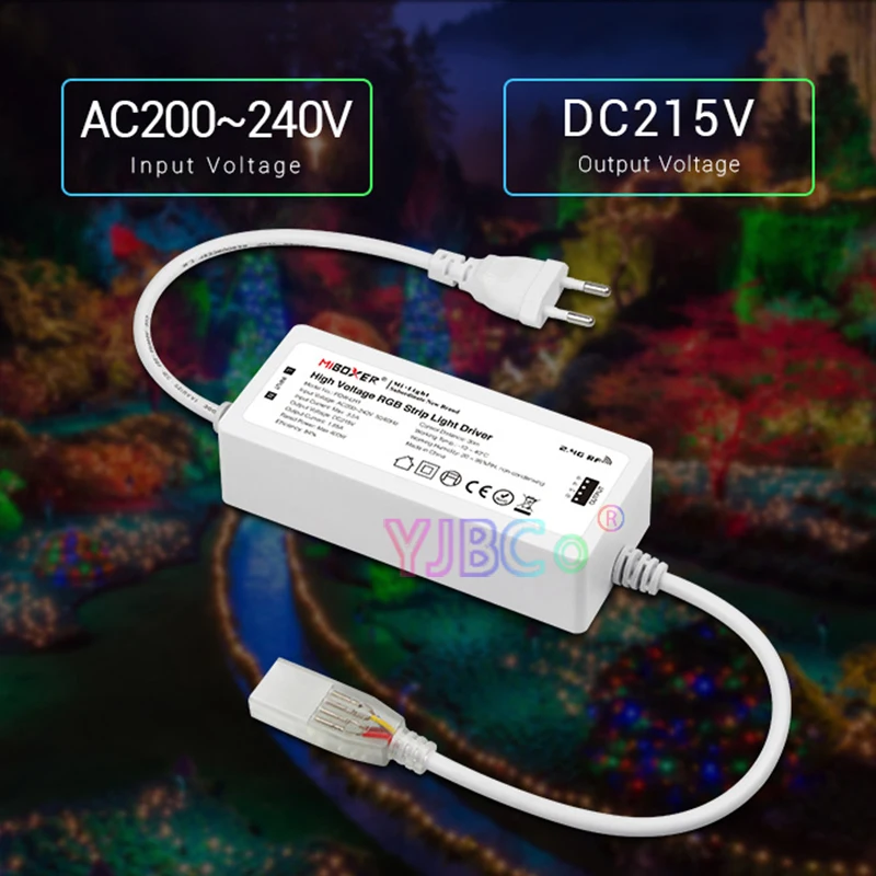 Miboxer Высокое напряжение RGB Led контроллер AC200-240V Wi-Fi приложение Смарт RGB Светодиодные полосы контроллер POW-LH1 400 Вт вождения 50 м светодиодные полосы