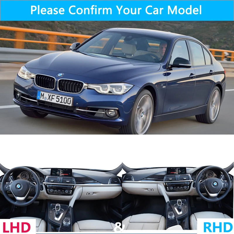 Чехол для приборной панели BMW 3 серии F30 2012 ~ 2018 защитный коврик с защитой от УФ