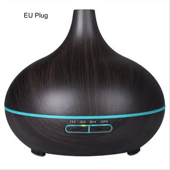 

400 ML ultrasonic humidifier usb aroma diffuser air essential oil atomizer wood grain humidifier seven color LED lamp home