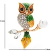 Wuli&baby Enamel Classic Owl Brooches For Women Rhinestone Bird Office Party Brooch Pins Gifts ► Photo 2/3