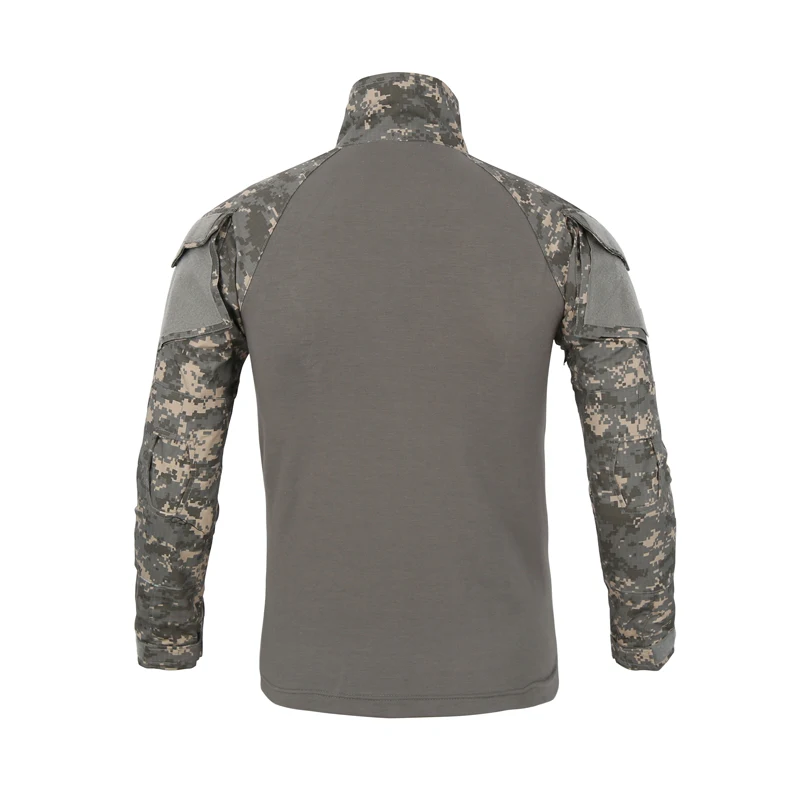 camiseta camuflada blusa exército camuflada de soldados para combate força multicamadas com manga camiseta de caminhada