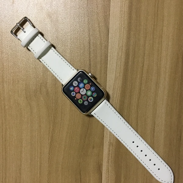 Новейший кожаный ремешок серии 1 2 3 4 5 для Apple Watch, ремешок 42 мм 38 мм, ремень 40 мм 44 мм - Цвет ремешка: white