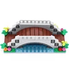 120pcs MOC Scene Layout DIY Creek Building Block Set 64648 Flower Brick Brown Bridge 2