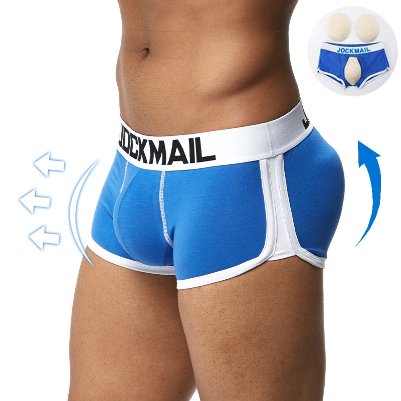 Men Underwear Cup Padded Bulge Pouch Boxer Briefs Butt Lift Enhancer Underpants