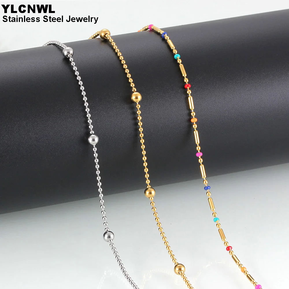 Genuine Stainless Steel Chain For Women Ladies Girl Thin Charm Gold Necklaces Fashion Jewelry Gift 17 20 23 26 30 Inch | Украшения и