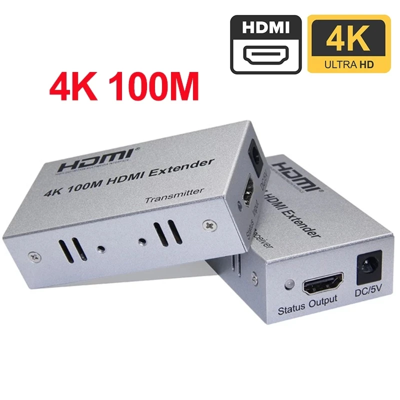 

4K HDMI extender HDMI über cat5e/6 kabel 1080P HDMI zu R45 ethernet konverter extender für PS4 apple TV PC HDTV