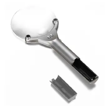 

2.5 And 6 Times Magnifying Glass Hand Handheld Portable Illumination Loupe Tool With 2 LED Lights Lamp M19 20 dropship