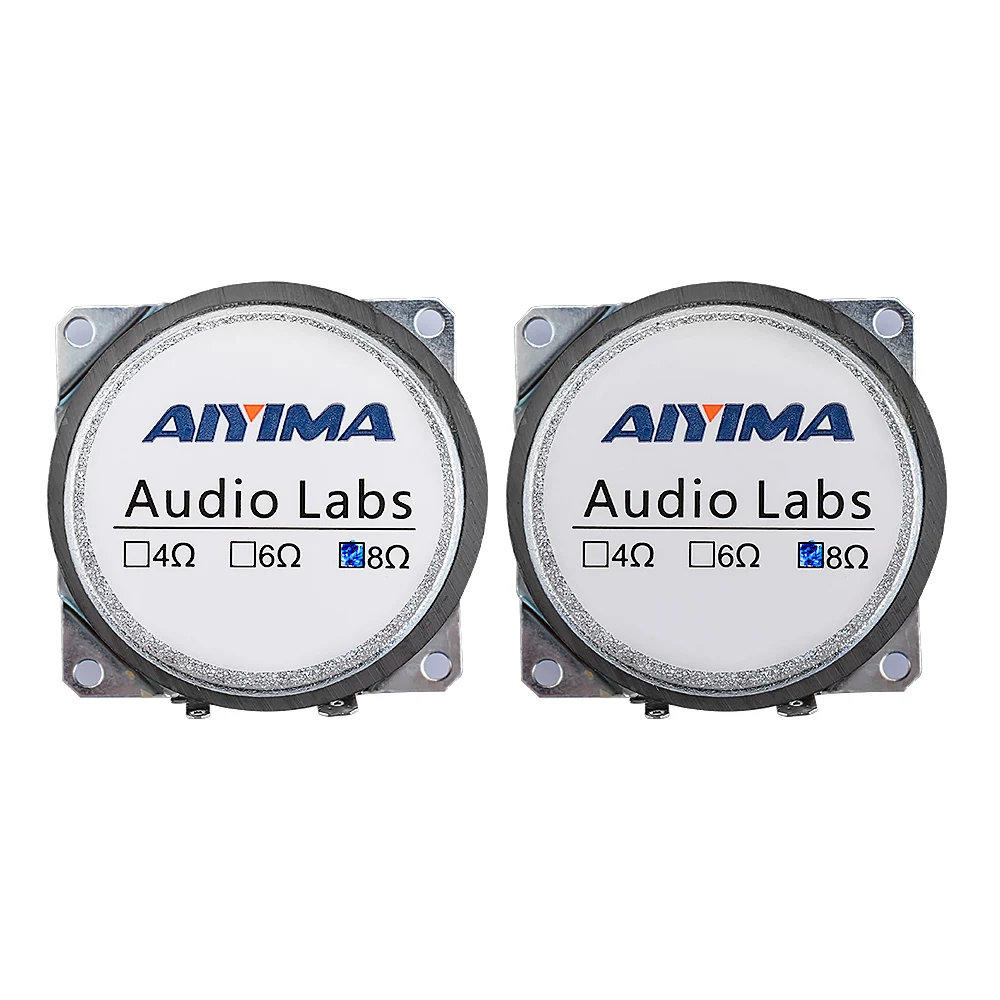 AIYIMA 2Pcs 2 Inch Audio Full Range Speaker Unit 52MM 8 Ohm 10W Uplifting Angle Waterproof Sound Speaker Driver DIY Home Theater
