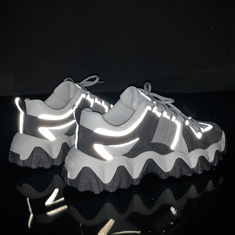 Reflective Shoe Men Laces Sports Night Walking Running Laces Glowing Sneakers Soft Jogging Tennis Mens Shoes Summer