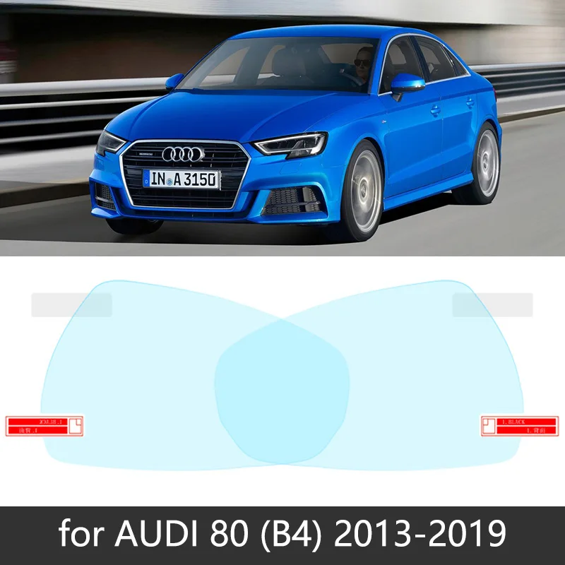 Для Audi A3 8V 2013~ полное покрытие Зеркало заднего вида анти-туман Плёнки непромокаемые Анти-противотуманная пленка аксессуары - Название цвета: Audi A3 8V 13-19