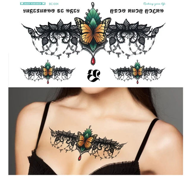 Large Tattoos Fake Temporary Body Art Stickers For Men Women Teens, Bull 3d  Realistic Girls Chest Temporary Tattoos（1sheet） - Temporary Tattoos -  AliExpress