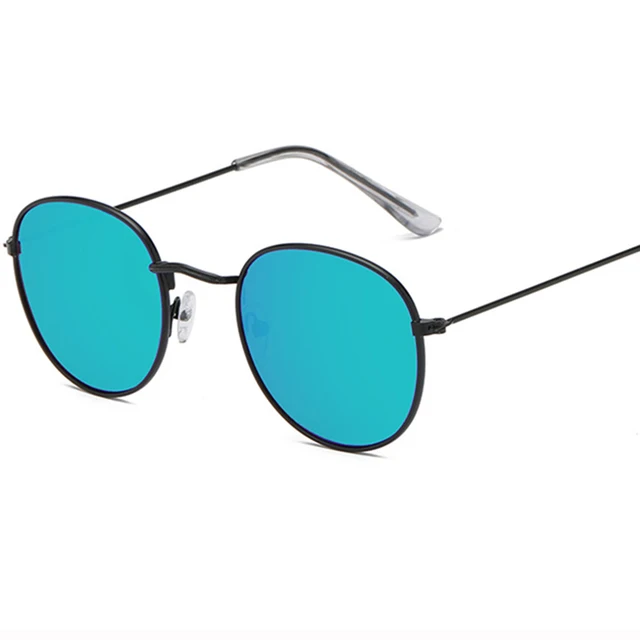 LeonLion 2021 Fashion Retro Sunglasses Men Round Vintage Glasses for Men/Women Luxury Sunglasses Men Small Lunette Soleil Homme BlackGreen