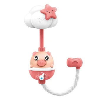 

Baby Bath Toys Flower Shower Head Bathtub Bathing Water Game Watering Pink