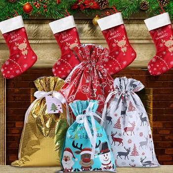

Festivals Gift bag Drawstring Bags Christmas Present Wedding Decoration