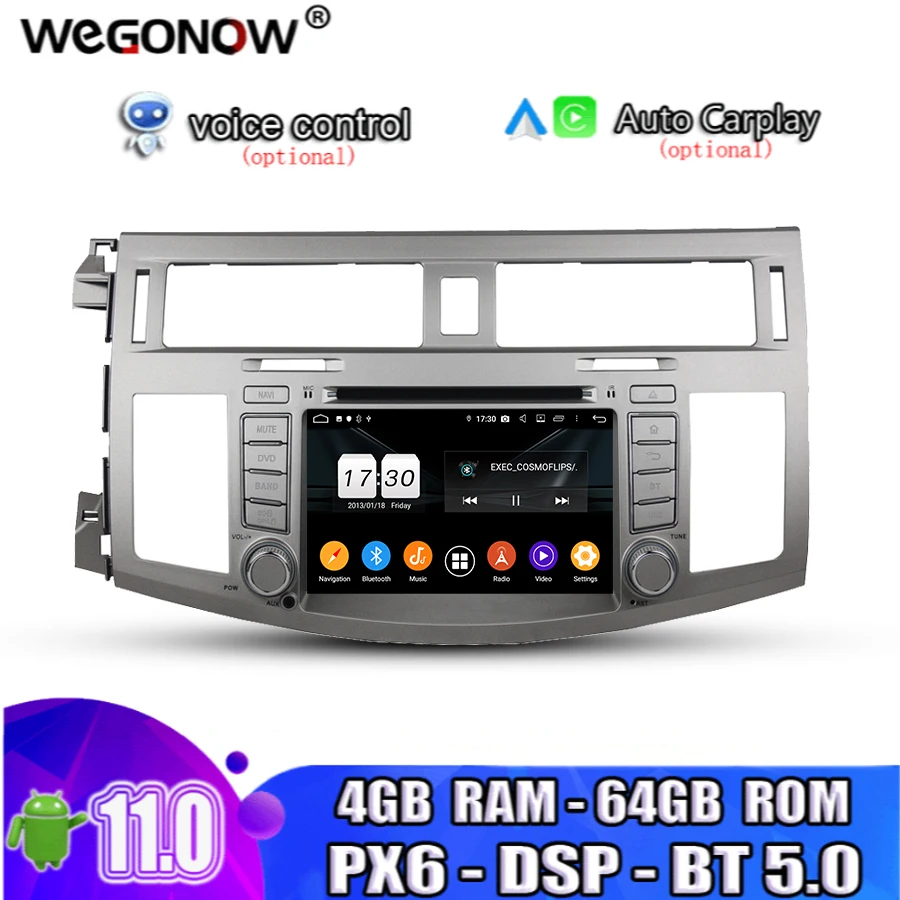 PX6 DSP TDA7851 Android 11 0 для Toyota Avalon 2008 2009 2010 4 Гб + 64 ГБ Автомобильный DVD-плеер Wifi 4G Bluetooth RDS
