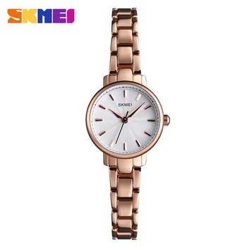 

SKMEI Luxury Stainless Steel Strap Women Quartz Watch Simple Girl Business Watches Female Wristwatches Montre Femme Clock 1410
