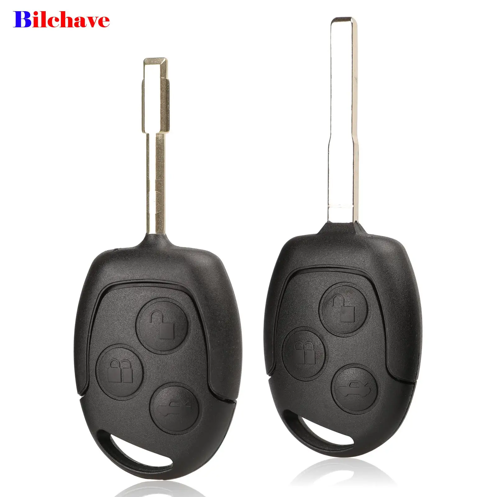 Bilchave 3 Buttons Remote Car Key Shell Case Fob For Ford Focus Mondeo Festiva Fusion Suit Fiesta KA Uncut FO21/ HU101 Blade | Автомобили