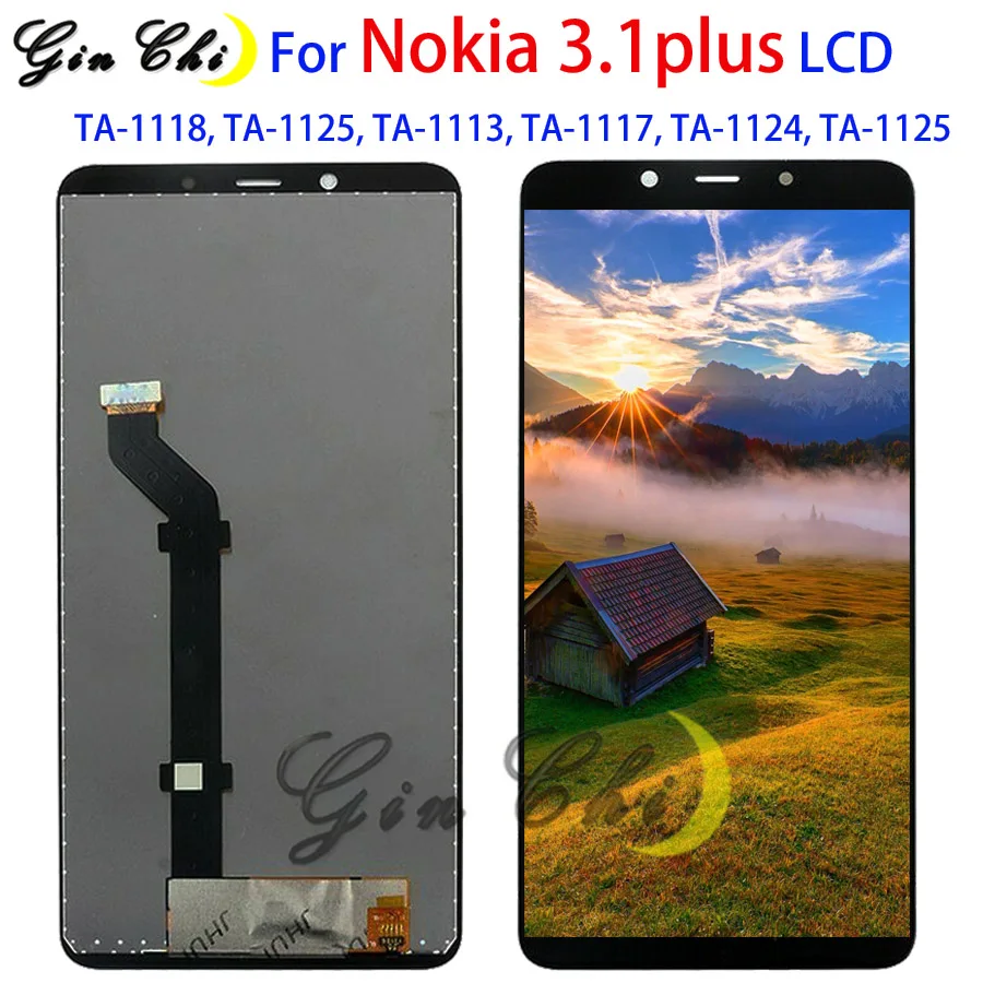 Для Nokia 3,1 plus ЖК-экран дигитайзер сенсорная панель для Nokia 3,1 plus lcd TA-1118, TA-1125, TA-1113, TA-1117, TA-1124, TA