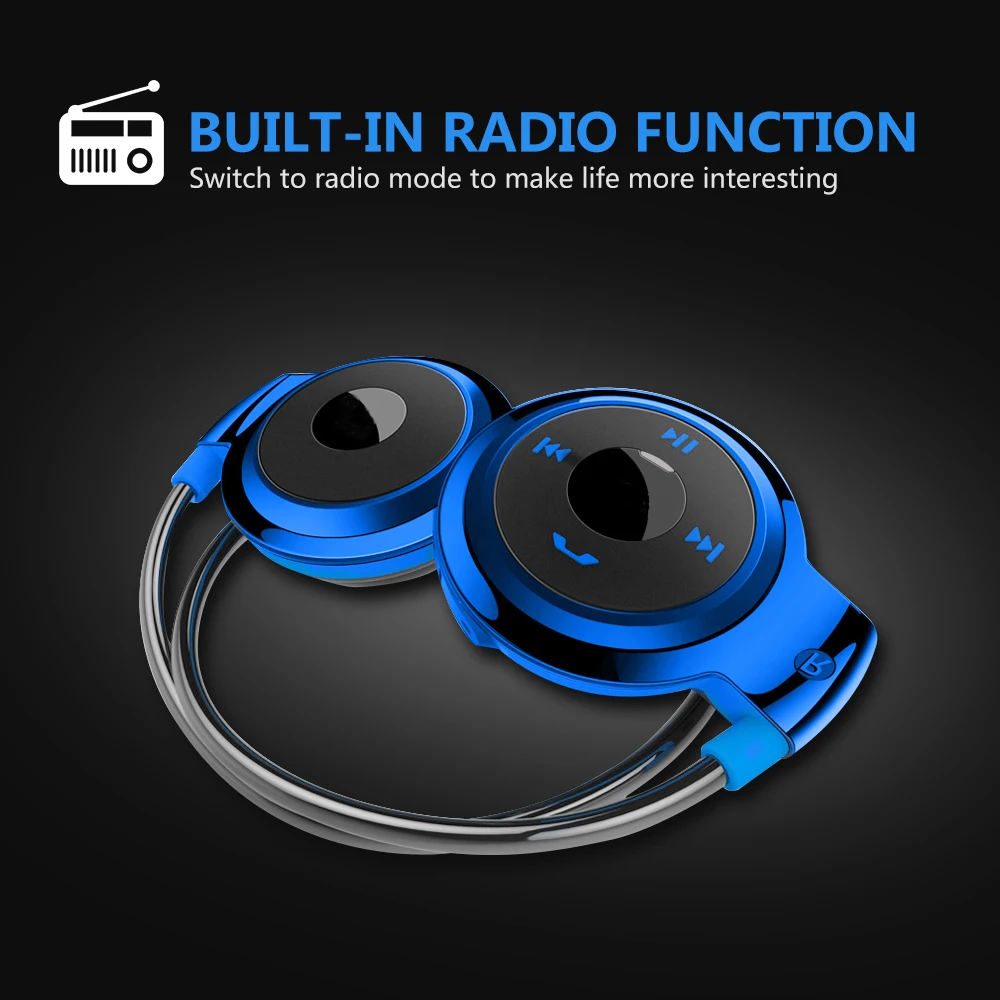 MINI Portable Wireless Bluetooth Headset TF Card Memory Radio Headphone Surround Handsfree Running Sport Waterproof Earphone