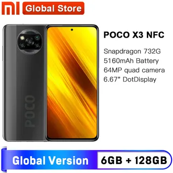 Перейти на Алиэкспресс и купить Глобальная версия смартфона Xiaomi POCO X3 NFC 6 ГБ 128 ГБ Восьмиядерный Snapdragon 732G 64-мегапиксельная четырехъядерная камера 6,67 дюйм120 Гц 5160 мАч