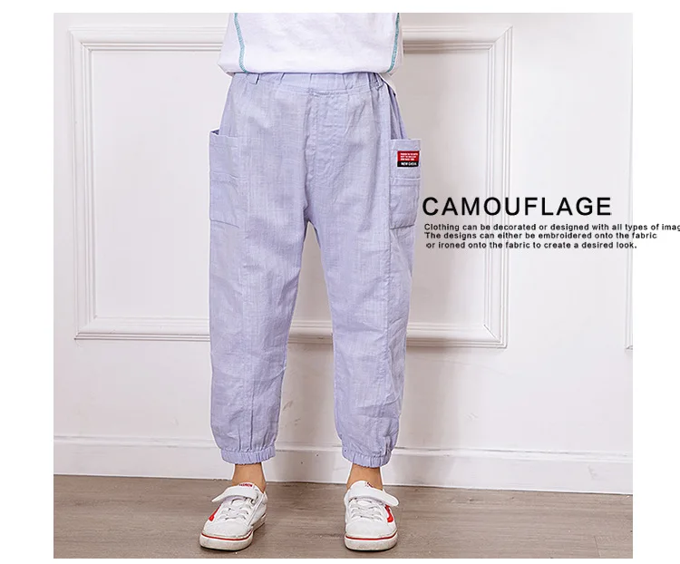 BOY'S Pants Summer Wear Children Anti Mosquito Pants Thin Childrenswear Middle And Large CHILDREN'S Trousers Fashion Loose