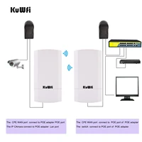 KuWFi zewnętrzne Wifi Router 300 mb/s Repeater bezprzewodowy/mostek wi-fi daleki zasięg 2.4Ghz 1KM zewnętrzny CPE AP most 24V POE LAN i WAN 3