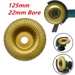 Roue de meulage d'angle en bois, alésage de 125mm/22mm, outil rotatif de ponçage, disque abrasif pour le travail du bois de noël, outil de bricolage 