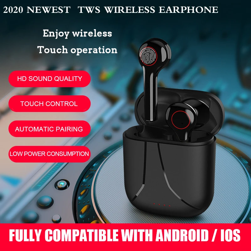 

Wireless TWS Bluetooth headset Airpots subwoofer stereo Earbuds sport Fone Earphone for Xiaomi mi 10 pro redmi Honor Phones I12