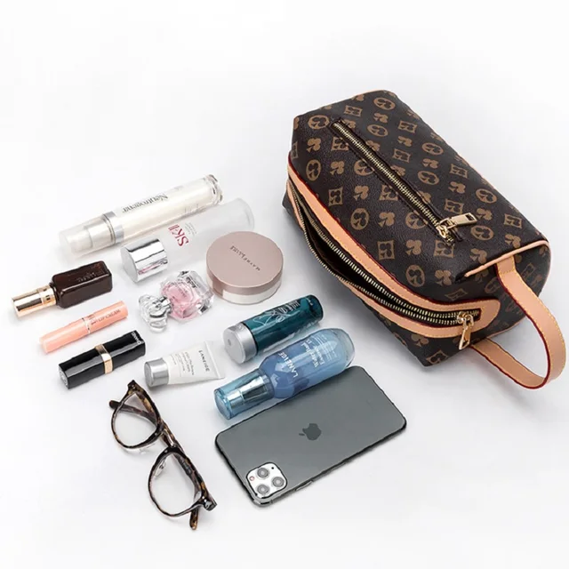 Mjzkxqz Women Makeup Bag Organizer Travel Ladies Toiletry Kit Cosmetic Bag Case Luxury Designer Beauty Case Wash Pouch Clutch 2