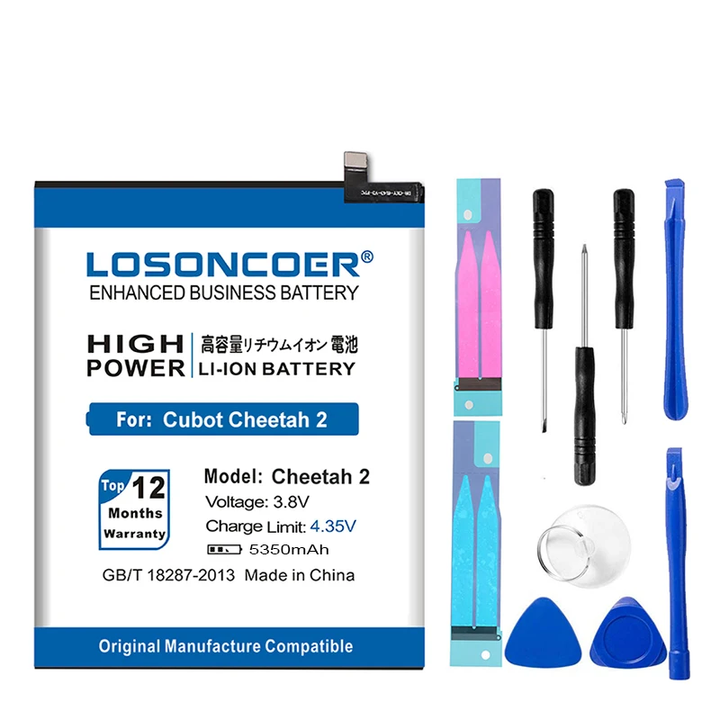 LOSONCOER 5350 мАч Cheetah2 для Cubot Cheetah 2 сменный аккумулятор большой емкости батареи для смартфонов