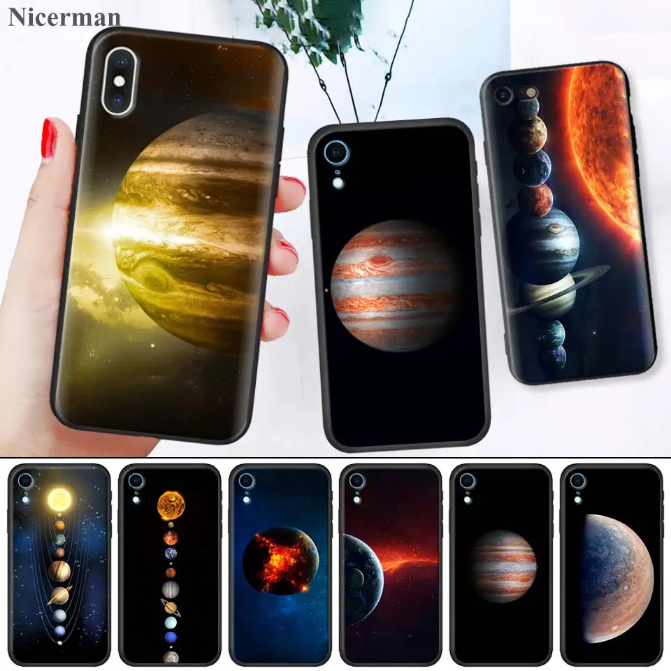 

Case for iPhone X XS XR XSMax 7 8 6 6S 5C 5E 5S 5 Plus 8+ 7+ 6+ 6S+ iPhone 11 Pro Max Fundas Cas Planets Space Venus Sun Jupiter