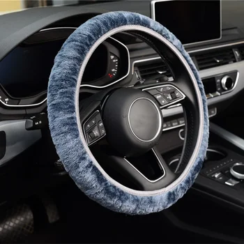 

Plush Car Steering Wheel Cover Comfortable Anti-slip for 36-39CM Car Styling Steering-wheel Honda Civic 2006-2011
