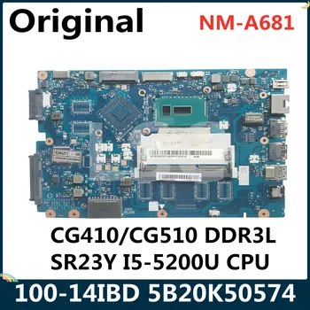 

LSC For Lenovo 100-14IBD Laptop Motherboard 5B20K50574 CG410 CG510 NM-A681 With SR23Y I5-5200U CPU DDR3L