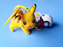 Anime Pokemon Go Keychain PVC Cartoon Doubel Side Pocket Monsters Pikachu Mewtwo Figure Key Chain Keyring Kids Cute Trinket Gift 3d anime pokemon key ring pikachu keychain pocket monsters key chain holder pendant mini cartoon figure toys keyring k1725
