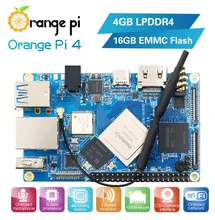 Pomarańczowy Pi 4 4GB DDR4 + 16G EMMC Rockchip RK3399 Dual-coreCortex-A72 + czterordzeniowy Cortex-A53 rozwój BoardSupport Android,ubuntu