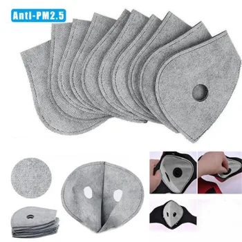 

1Pc 4 Layers PM2.5 Face Mask Filter Dust Replacement Breathable Activated Carbon Solid Cotton Safety Filter Mask Gasket Pad