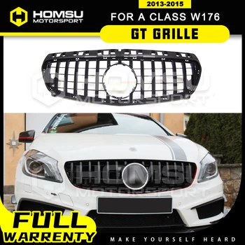 

front gt mesh For A Class W176 GT grille Front Grill For Benz A160 A180 A200 A260 A45 2016+ W176 Grille without emblem grille