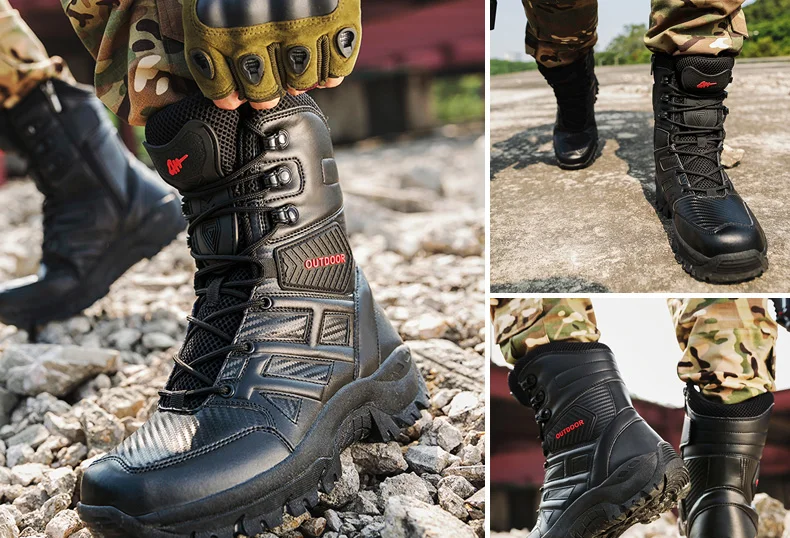 Waterproof Outdoor Men Military Tactical Boots Botas Tacticas Militar Hombre Bota Tatica Hunting Swat Jungle Combat Shoes Hiking